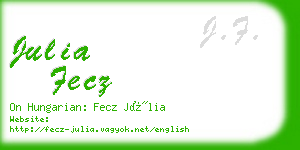 julia fecz business card